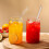Glass Cups with Lids and Straws 16 oz 8 pcs 4
