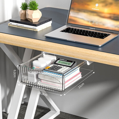 Under Desk Drawer Organizer Box 2 pcs 2
