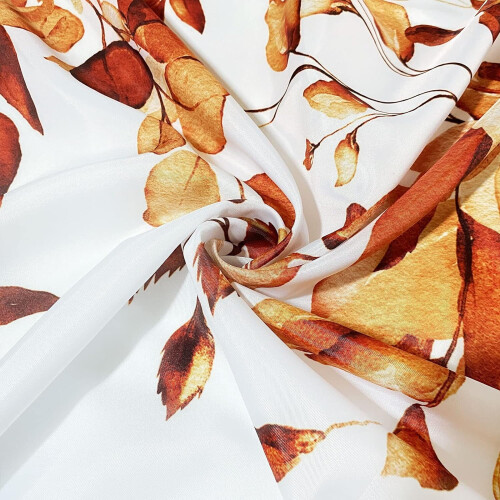 Orange eucalyptus shower curtain with hooks 72x72 1