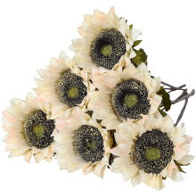 Girasoli artificiali, 6 pezzi, bouquet autunnali in seta a stelo lungo, fiori finti realistici per matrimoni, casa, ufficio, giardino, decorazioni di
