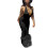 Women's black halter unitard sleeveless 1