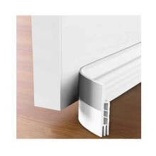 (White) 2x Under Door Sweep Weather Stripping Door Draft Stopper Blocker Strong Adhesive