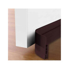 (Brown) 2x Under Door Sweep Weather Stripping Door Draft Stopper Blocker Strong Adhesive