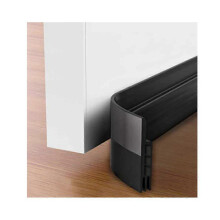 (Black) 2x Under Door Sweep Weather Stripping Door Draft Stopper Blocker Strong Adhesive