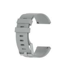 (gray) For Fitbit Versa / Versa 2 /Lite Strap Classic Buckle Soft Silicone Watch Band