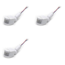 3X LED Licht Bewegungssensor Schalter PIR Infrarot Detektor Automatischer Bewegungsmelder Auto auf Off Outdoor, 12V Weiß
