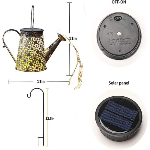 LINKPAL solar hanging lantern waterproof iron 36 LED 2