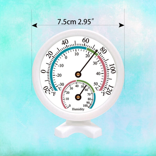 Mini Indoor Thermometer Hygrometer 2 in 1 White 2PCS 1