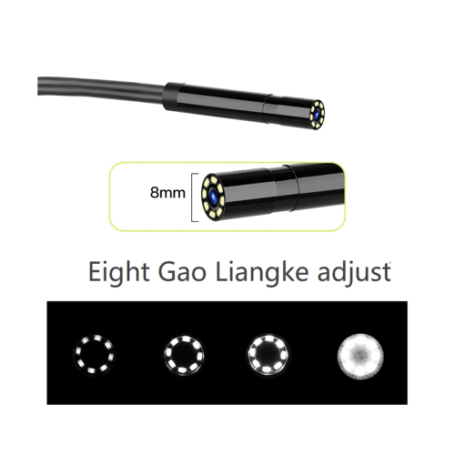 HD borescope with LED light 8 mm lens 2 m hard line 1