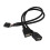 Cabo divisor em Y USB 2.0 de 10 pinos e 30 cm para placa-mãe e cabo extensor de 5 pinos e 2 cabos de 50 cm para placa-mãe. 4