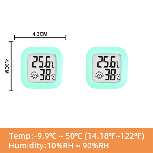 Mini digital thermometer hygrometer 2 pcs green 2