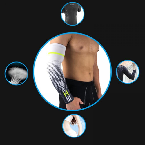 TOPWONER Sun Protection Compression Arm Sleeves M-XXL 2