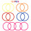 NUOLUX toss rings set assorted colors 12 pieces 6
