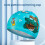 Kids Swim Caps Light Blue Nylon 4 Pcs 6