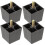 Plastic Furniture Legs Black Square 4 Pcs 7