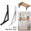 Gerich L-shaped metal shelf brackets white 2 pcs 4
