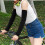 Cycling Arm Sleeve UV Protection Fingerless Black 1 Pc 3