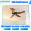 2X Ceiling Fan Light Controller 24V 30W Inverter Motor AC220V Stepless Dimming Temperature 433 6