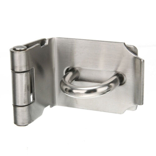 Gate Latch Lock Stainless Steel 90 Hasp and Staple 2