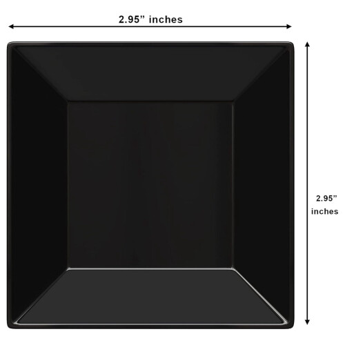 Black Mini Disposable Appetizer Plates 500 Count 1