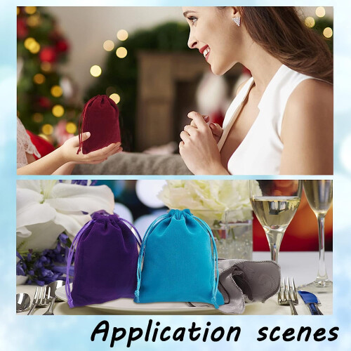 Velvet Jewelry Bags Drawstring 24pcs 2