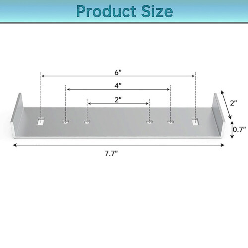 Aluminum Mailbox Mounting Bracket for 8-Inch Wide Mailboxes 2