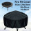Round Fire Pit Cover 30-48 Inch Heavy Duty Waterproof 5