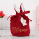 Red Bunny Ear Flannel Gift Bags 10 pcs 4