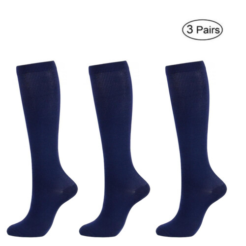 Knee High Compression Socks Unisex 3 Pairs