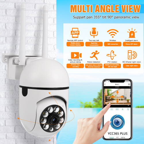 Outdoor Security Camera 360 PTZ Infrared Night Vision