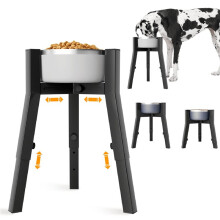 2X Raised Dog Bowl Stand for Medium & Large & Extra Large Dogs,Metal Tall Dog Food Stand,Adjustable Not Including Bowls