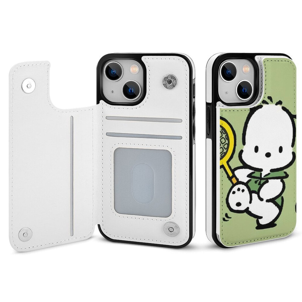 Pochacco Wallet Case For Iphone 14 Pu Leather With Card 9370362146212
