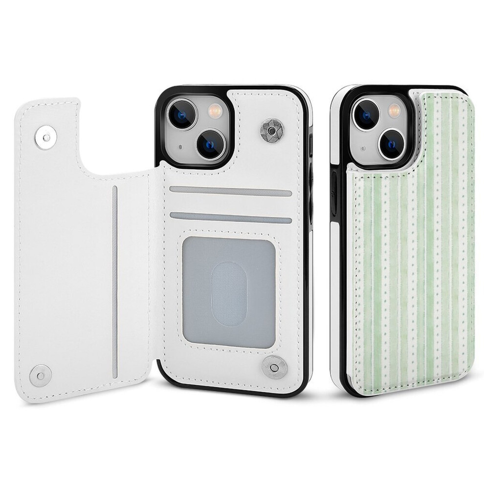 Pu Leather Flip Wallet Case For Iphone 14 With Magnetic 9370362146335