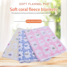 Dog Vest Pet Blanket Soft Fleece Sleep Mat Blue S