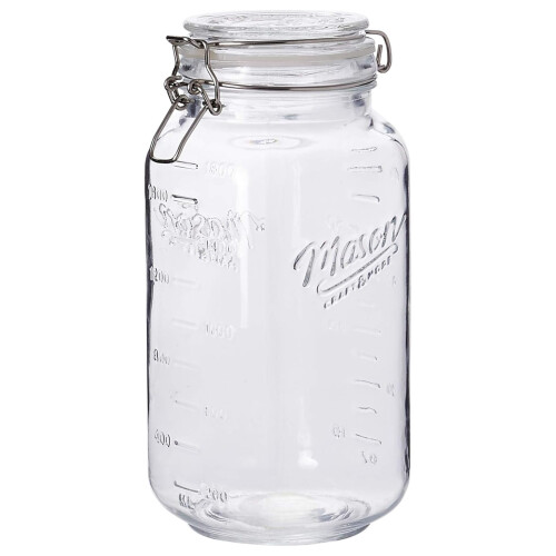 Luftdichte Vorratsgläser aus Klarglas mit Bügelverschluss, 2 Liter (67 Unzen) 2