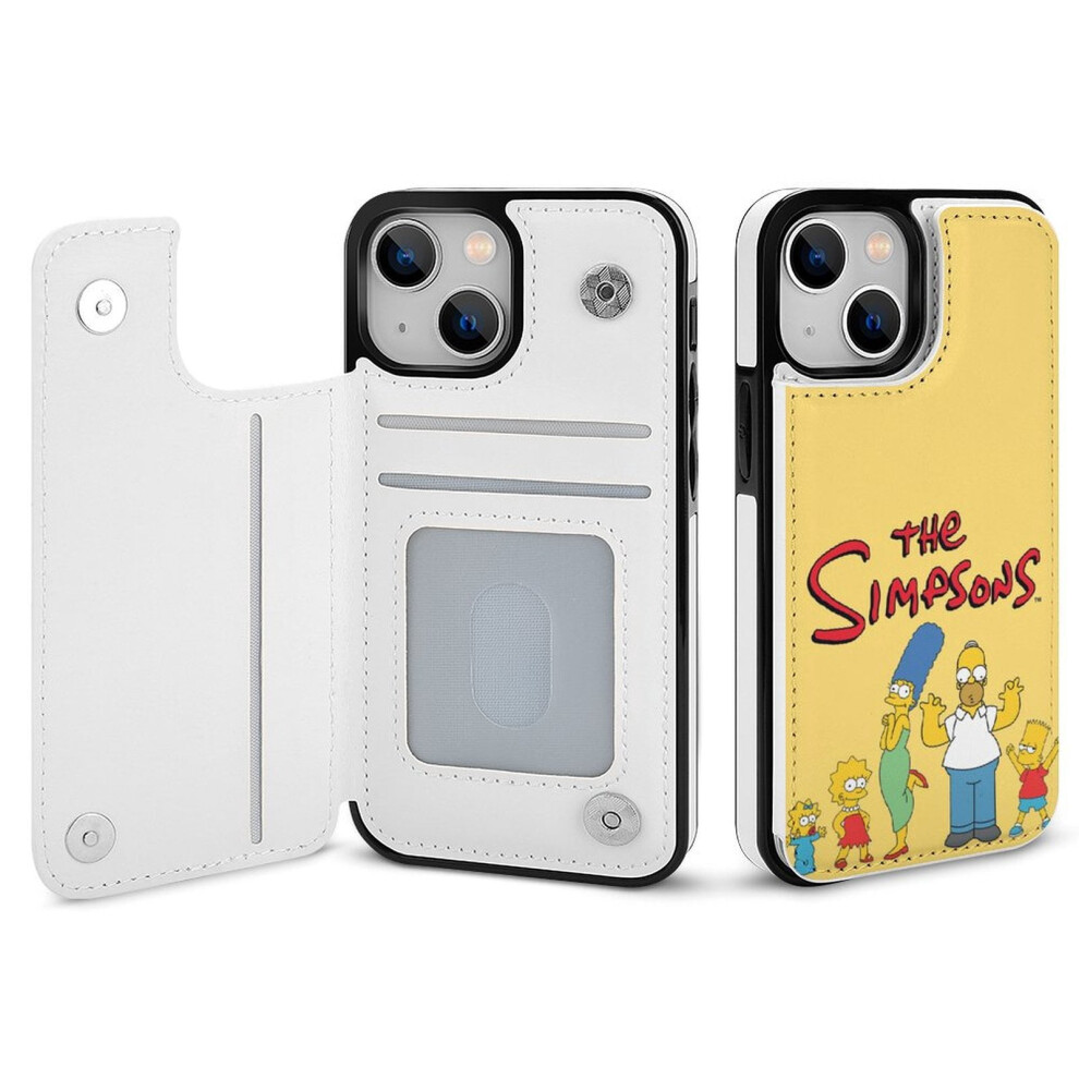 Simpson Iphone 14 Wallet Case Pu Leather Flip Cover With 9370362145963