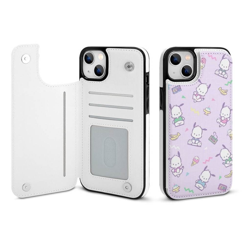Pochacco Wallet Case For Iphone 14 Plus Pu Leather Flip 9370362146083