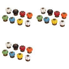24pcs Pumpkin Ceramic Handles 38mm Drawer Knobs Cupboard Door Handles Single Hole Cabinet Handles