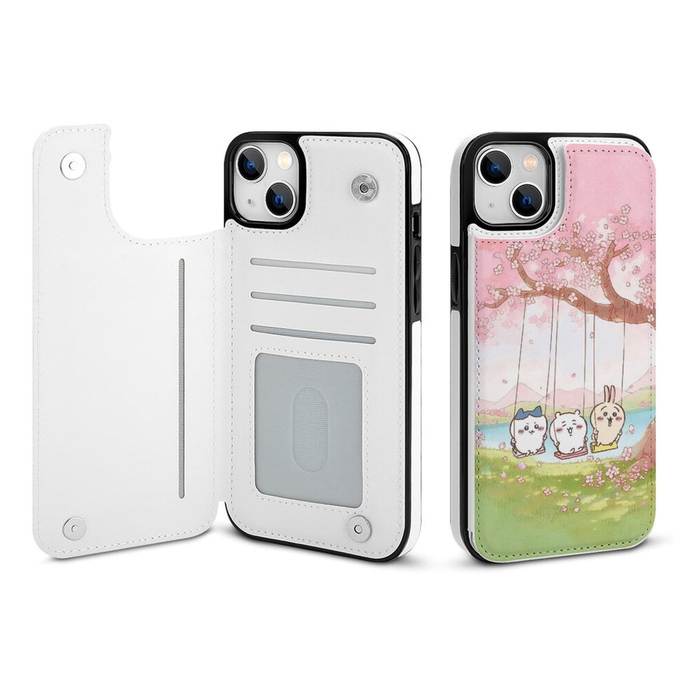 Chiikawa Wallet Case For Iphone 14 Plus Pu Leather Folio 9370362146441