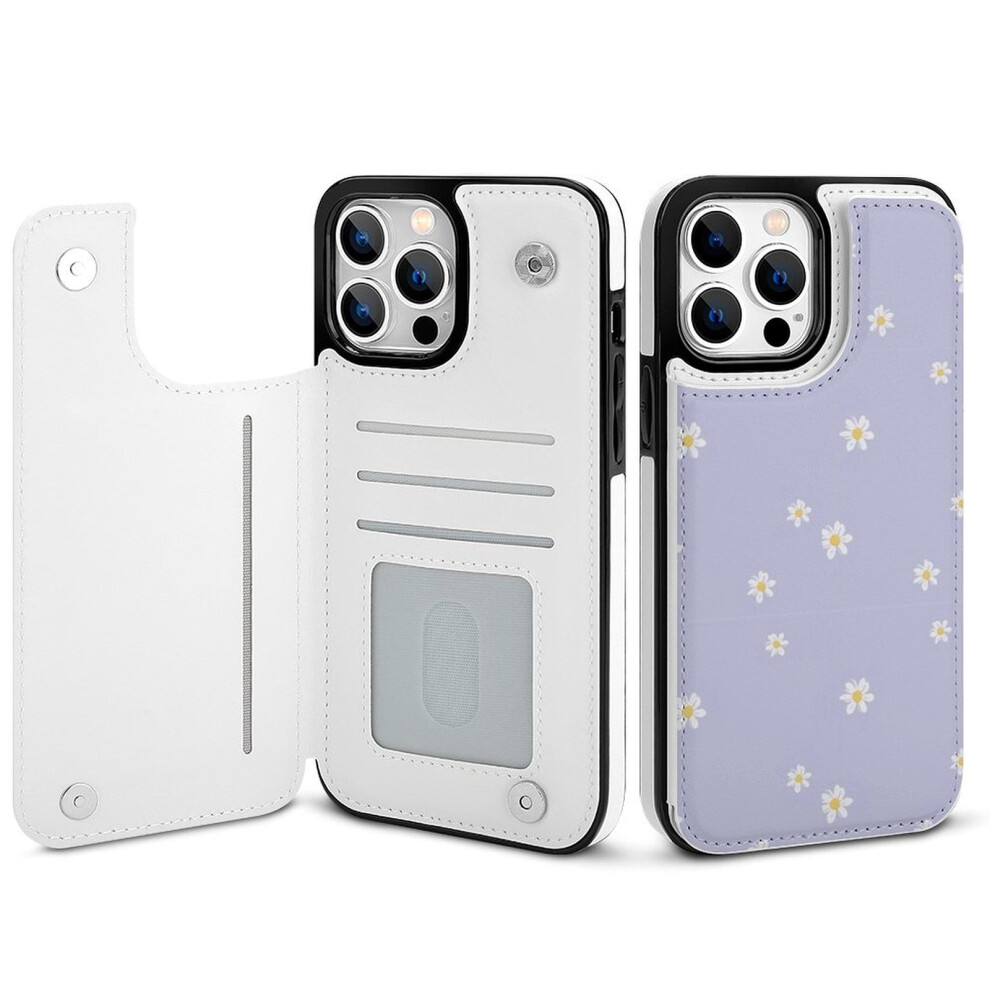 Floral Wallet Case For Iphone 14 Pro Max Pu Leather Flip 9370362158031