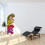 Dinosaurs wall decals for doors, 1 set 7