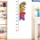 Dinosaurs wall decals for doors, 1 set 8