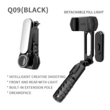 Tripod Gimbal Stabilizer Selfie Stick for Mobile Phone APP Control Led Light Smartphone Holder Stand Cellphone Camera