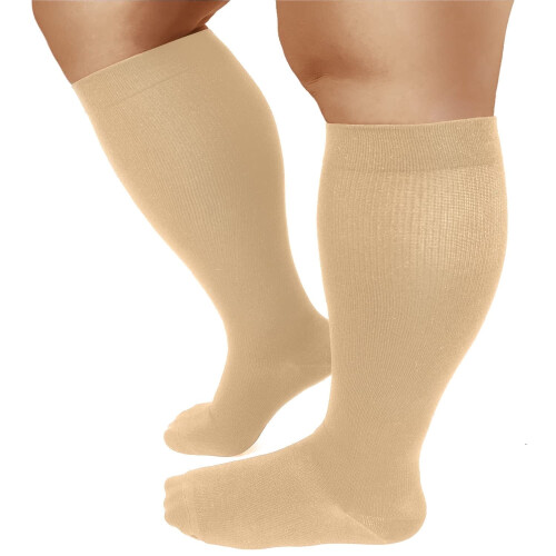 OLENNZ Wide Calf Compression Socks Knee-High 3XL