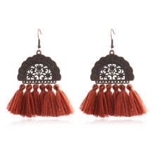 LEAQU Bohemian Fan-Shaped Drop Tassel Earrings 1 Pair