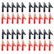 40Pack Alligator Clips 1000V 32A Heavy Duty Full Insulated Automotive Car Battery Alligator Clips Electrical Test Clips