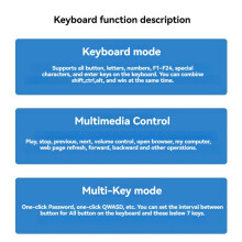 5X 1-Key Shortcut Keyboard USB Custom Programmable Macro Keyboard Hot Key Mouse One Key Button RGB Keypad