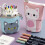 Cat Pattern Standing Pencil Case Waterproof Big Capacity 6