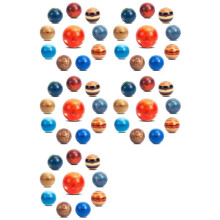 Solar System Stress Balls,50PCS Planets Squeeze Balls Space Toys for Kids Early Learning Stress Relief Fidget Toy