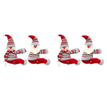 Ensemble de 4 Embrasses à Boucle de Rideau de Noël, Embrasses de Rideau en Bonhomme de Neige Mignon, Décoration de Vacances de Noël pour la Maison